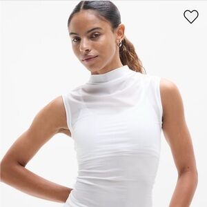Athleta High-Neck White Tank Top